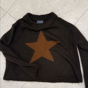 Wooden ships Brown Star Sweater